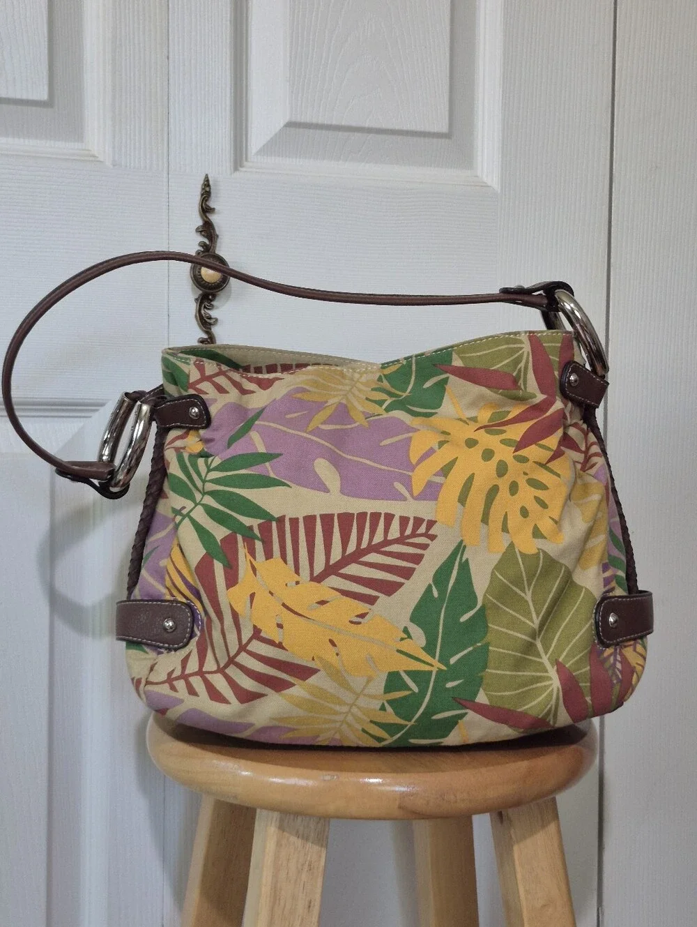 🌴 Relic palm leaf canvas beach bag tote